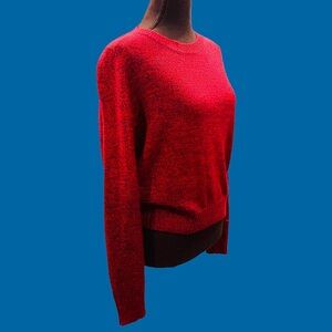 H&M Soft Crewneck Red Blue Long Sleeve Sweater Women’s Small